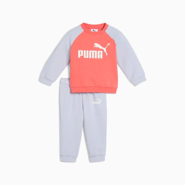 PUMA Minicats: Entzückendes Raglan-Set für kleine Entdecker! Crew & Hose – Perfekt für Spiel und Spaß.